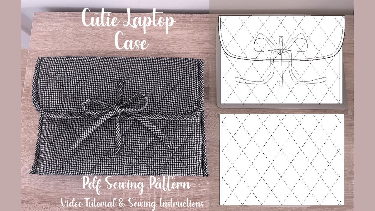 Beginner Quilted Laptop Sleeve | How to quilt fabric | PDF Sewing Pattern
