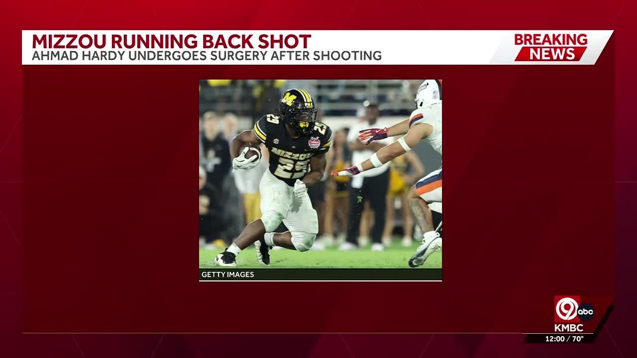 Star Mizzou football player Ahmad Hardy shot over the weekend