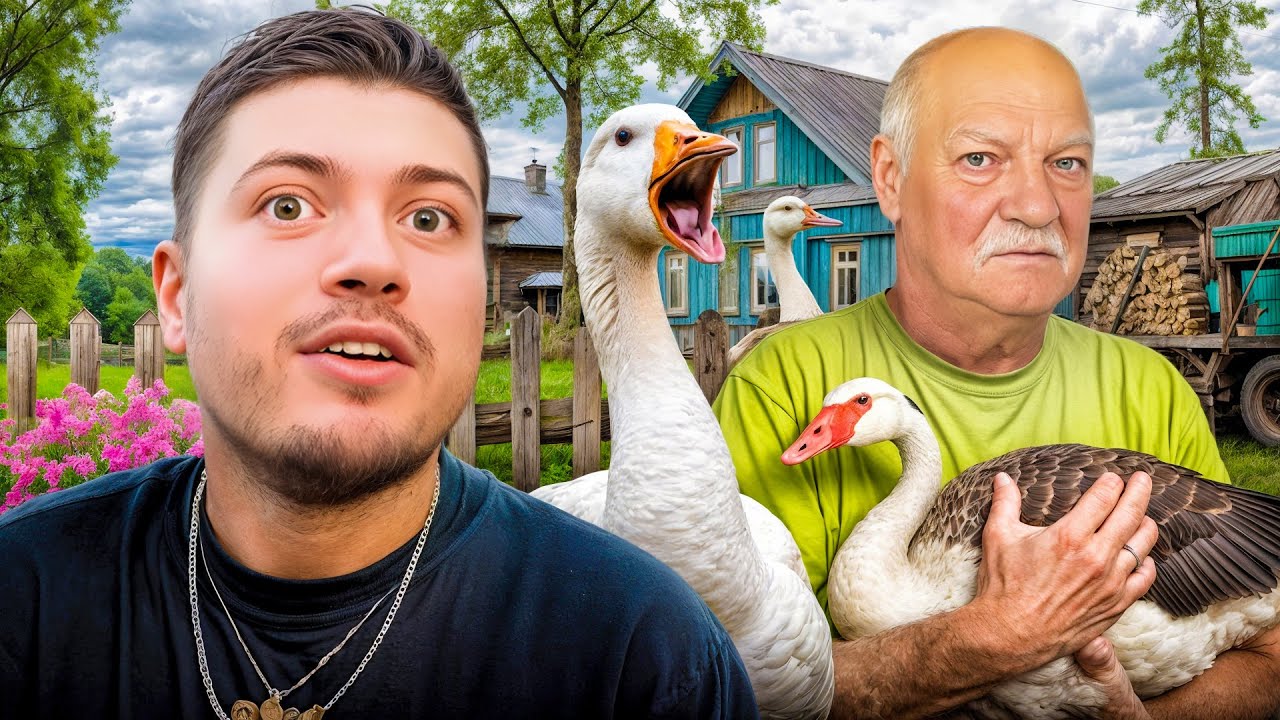ЛЮТАЯ РЖАКА С ДЕДОМ, ДРУЗЬЯМИ И ЖЕКОЙ В ДЕРЕВНЕ🤣