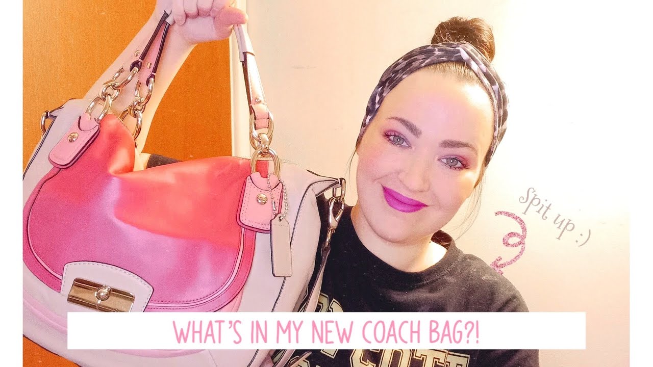 iiiim baaaack! what's in my new coach bag?!