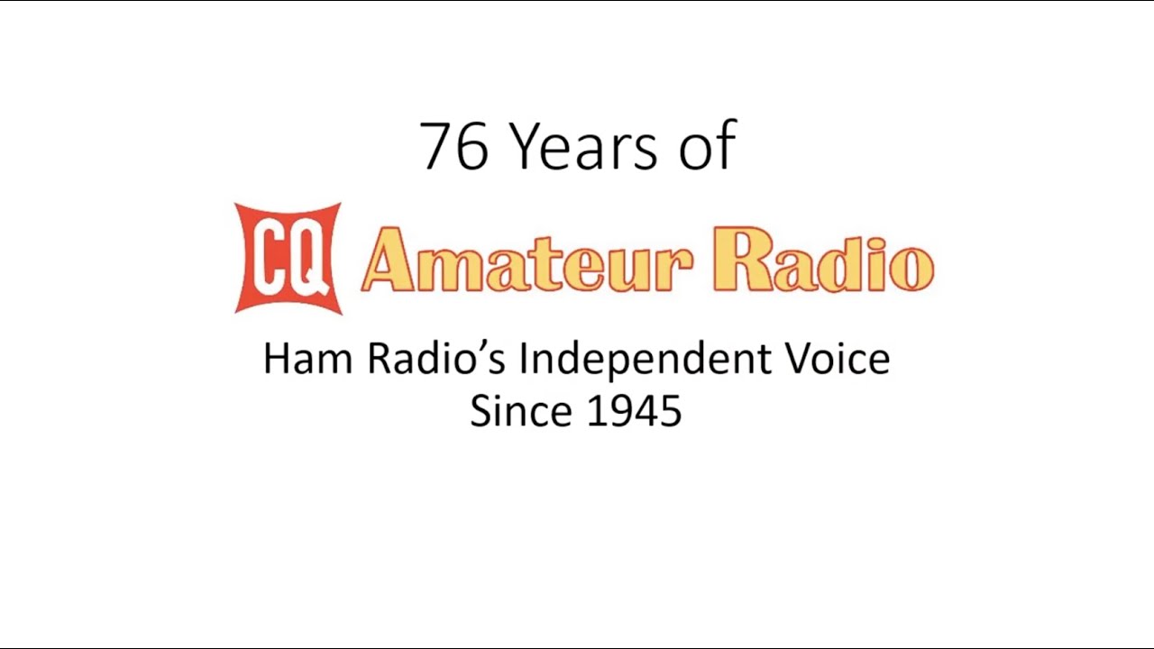 K1USN Radio Club Zoom Mtg 5-11-21: W2VU - Editor, CQ Magazine