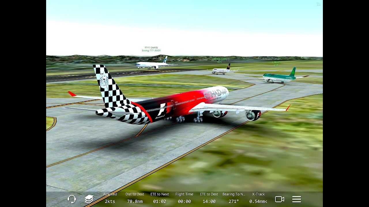 Infinite Flight Airbus A340. Multiplayer. ATC Advanced Server. London.