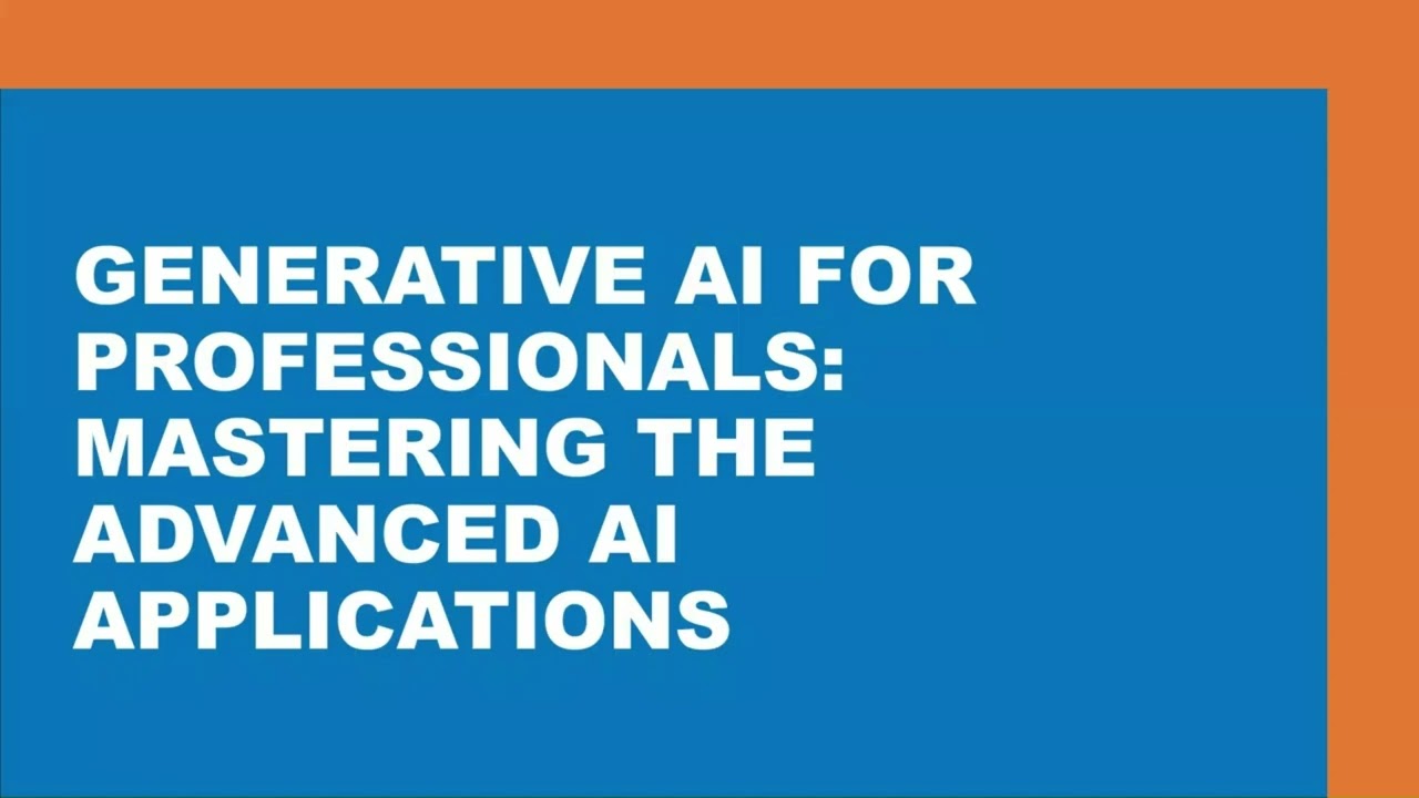 INTRODUCTION TO GENERATIVE AI FOR PROFESSIONALS