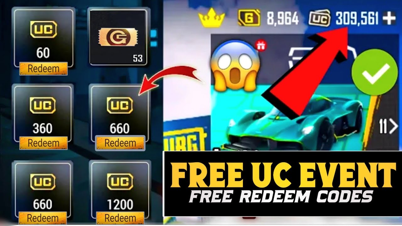New Free UC Event Get Free 100. 300. 600 UC | Free 3 redeem Codes | Upcoming New Crate | PUBGM