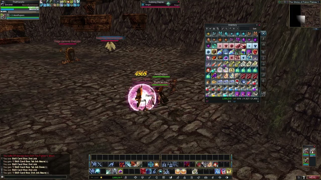 Rappelz Official Devil Skeleton Server, Lv 83 to 91 , Palmir Plateau Dungeon Solo