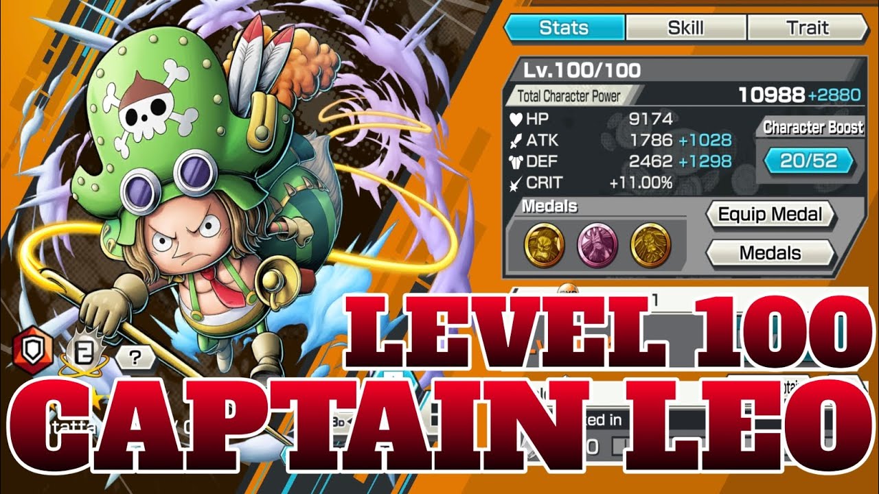 LEVEL 100 CAPTAIN LEO GAMEPLAY | ONE PIECE BOUNTY RUSH | OPBR