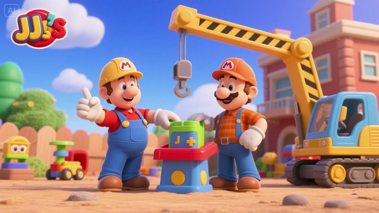 JJ&rsquo;s Toy Construction Team Saves the Day | Nursery Rhymes & Kids Songs