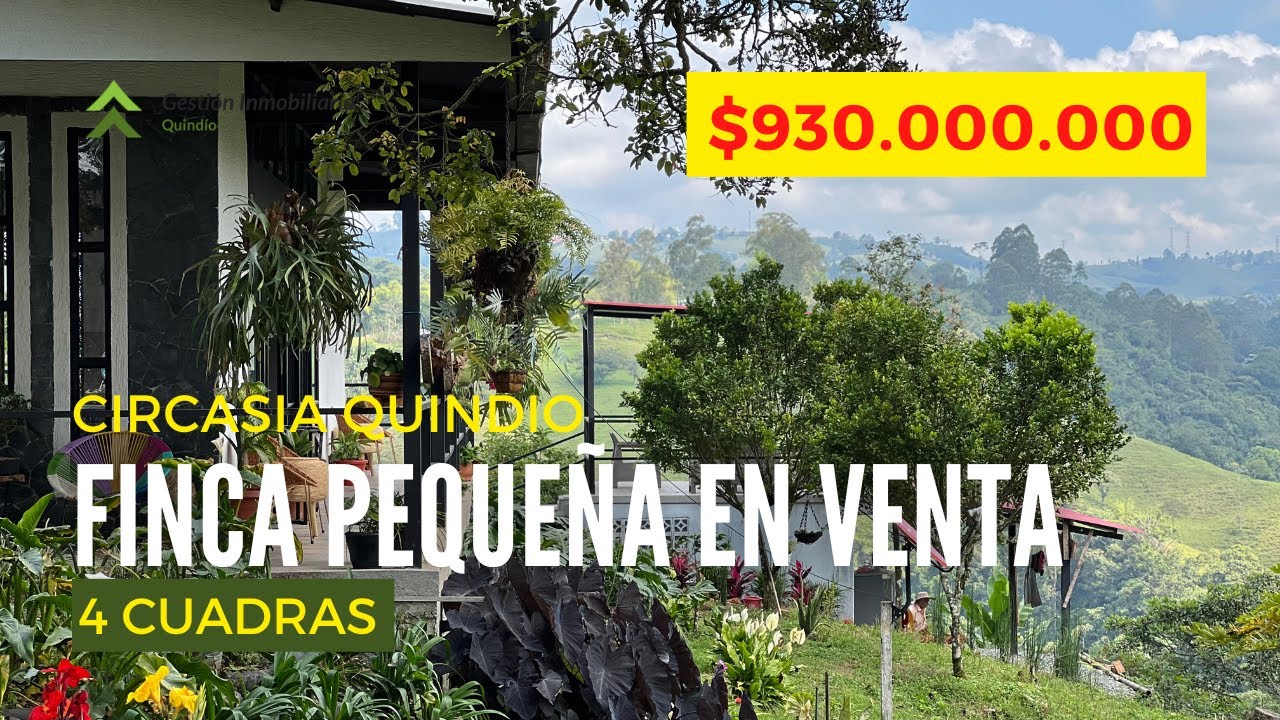 FINCA PEQUEÑA en venta Circasia Quindío 4 CUADRAS