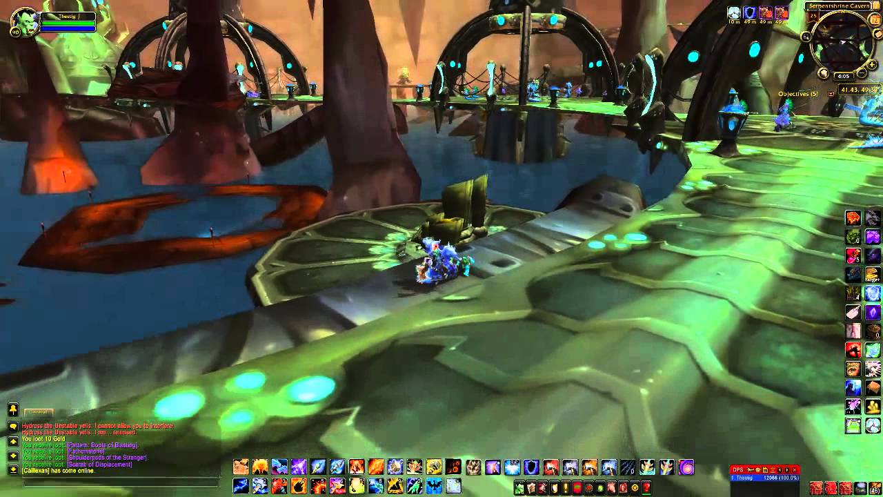 World of Warcraft soloing Serpentshrine Cavern level 90