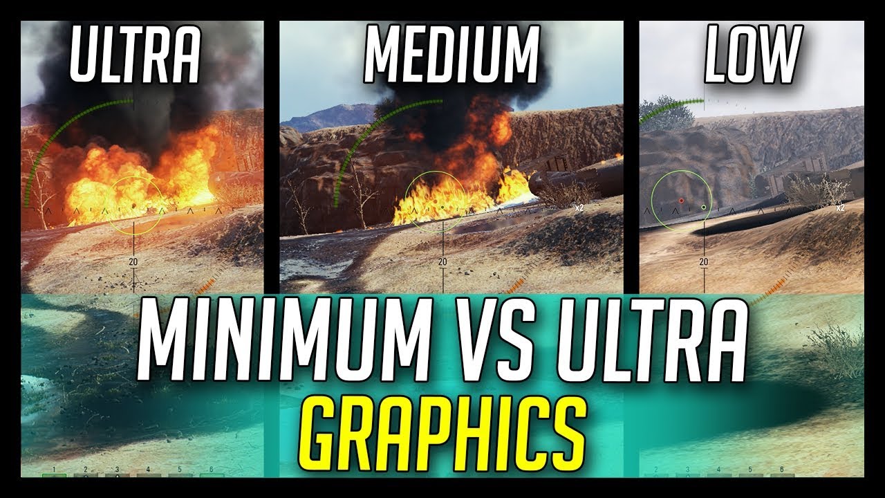 ► Ultra vs Medium vs Minimum Graphics on HD Maps - World of Tanks 1.0 Update