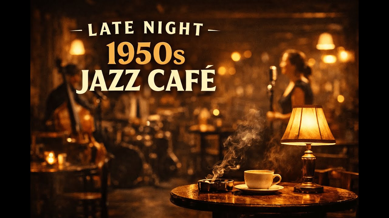 Late Night 1950s Jazz Café ☕ Smooth Vintage Jazz for Relaxing Nights