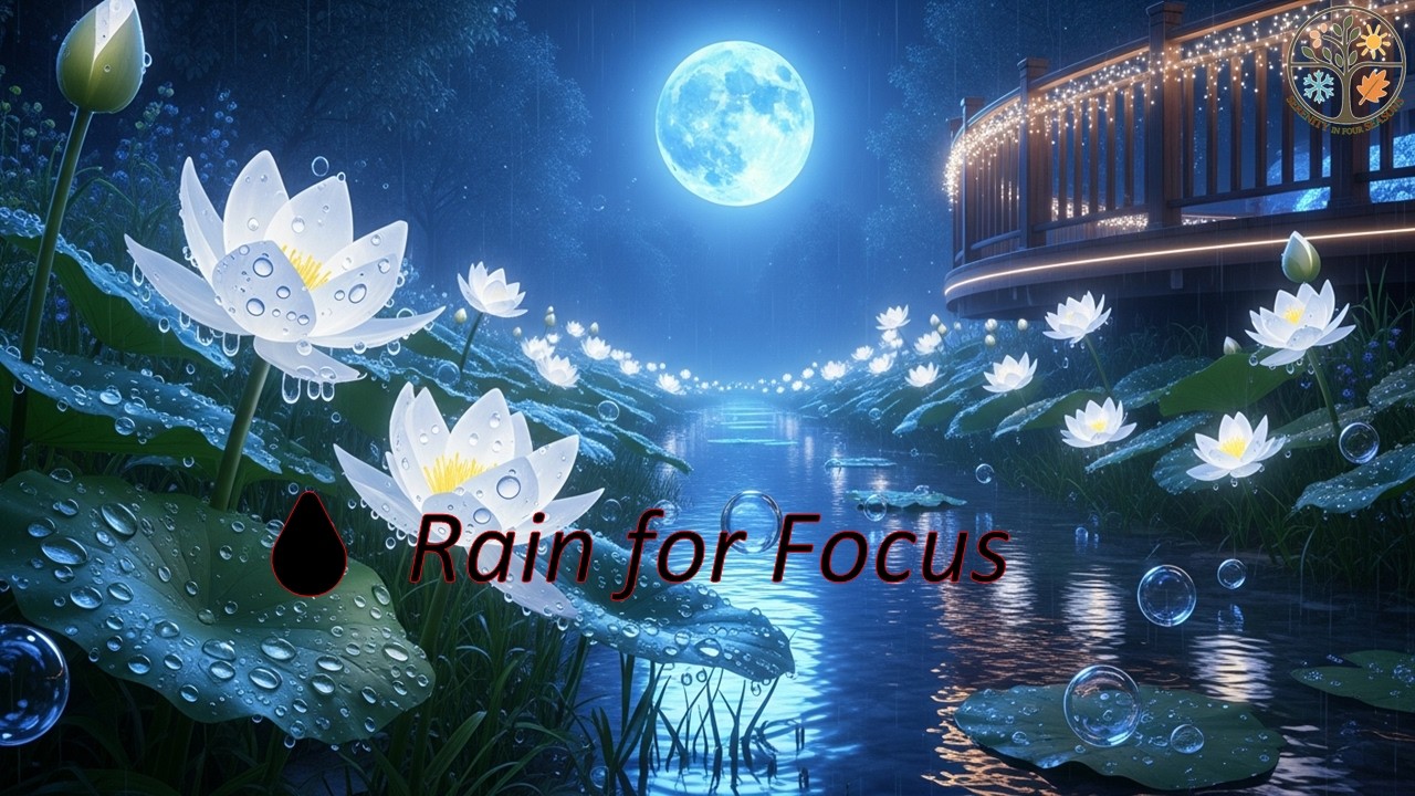 Soft Rain on Flowers 🌧️ Peaceful Ambient Loop for Sleep, Relaxation & Stress Relief, Serenity