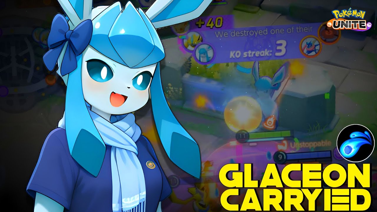 GLACEON CARRIED ULTRA PRO MAX TEAMMATES IN SOLO QUEUE 😄 | POKEMON UNITE 