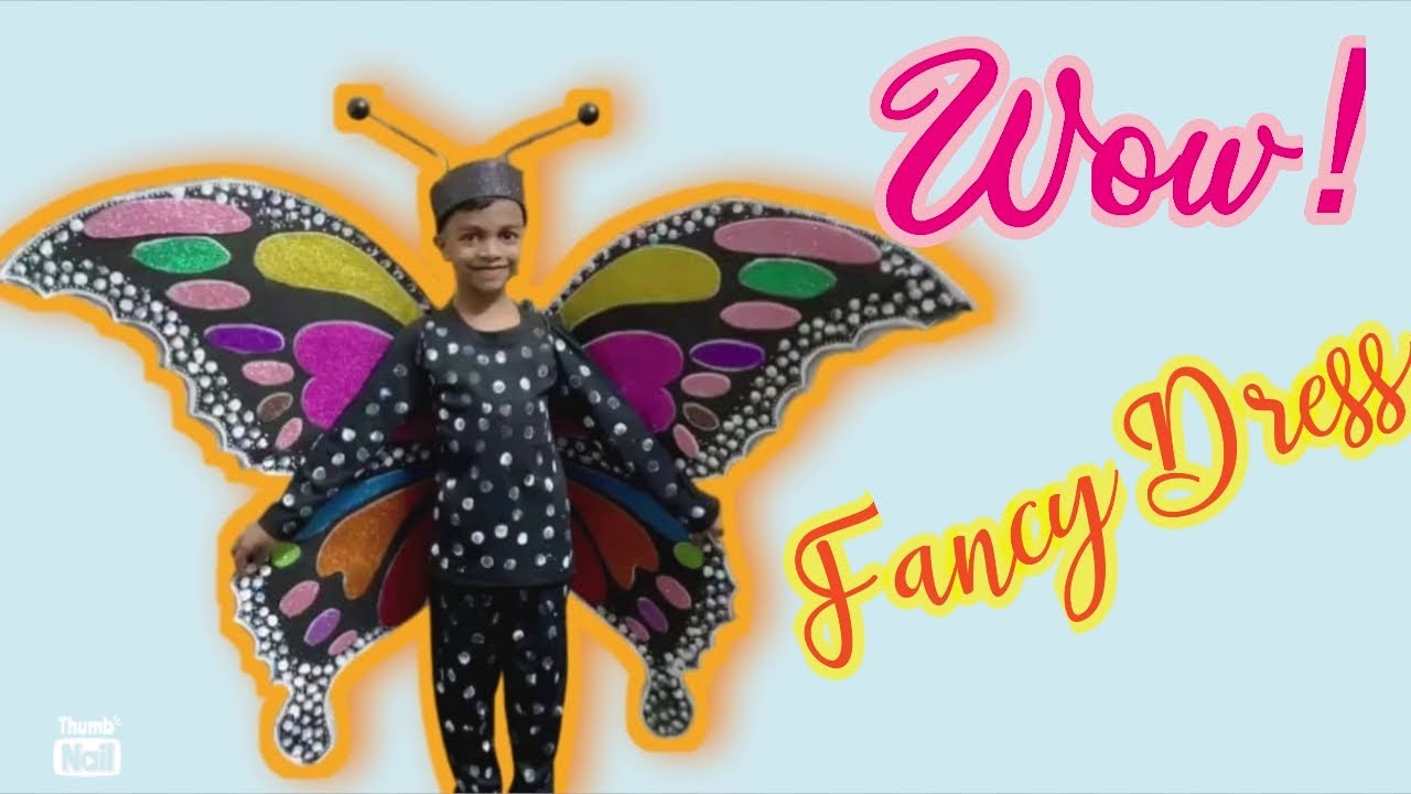 How to make a butterfly costume for fancy dress competition/ fancy dress ideas