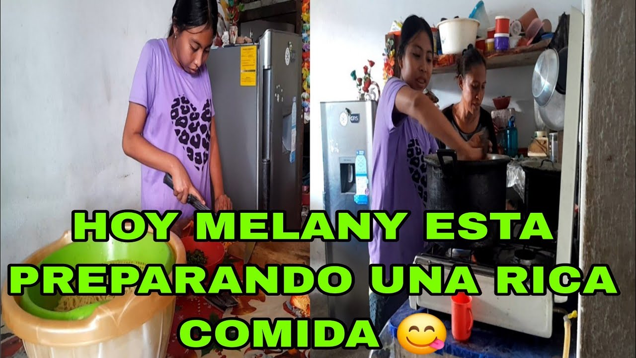 HOY MELANY  PREPARA  UNA RICA  COMIDA 😋  SERA QUE DOÑA ELUVIA  LE VA JUSTAR  LA COMIDA  DE MELANY 😱🤔