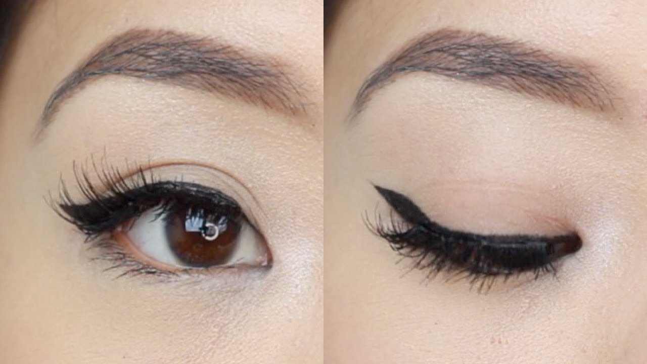 Cómo DELINEAR CAT EYE OJOS ENCAPOTADOS - Delineado Gato Parpado Caido