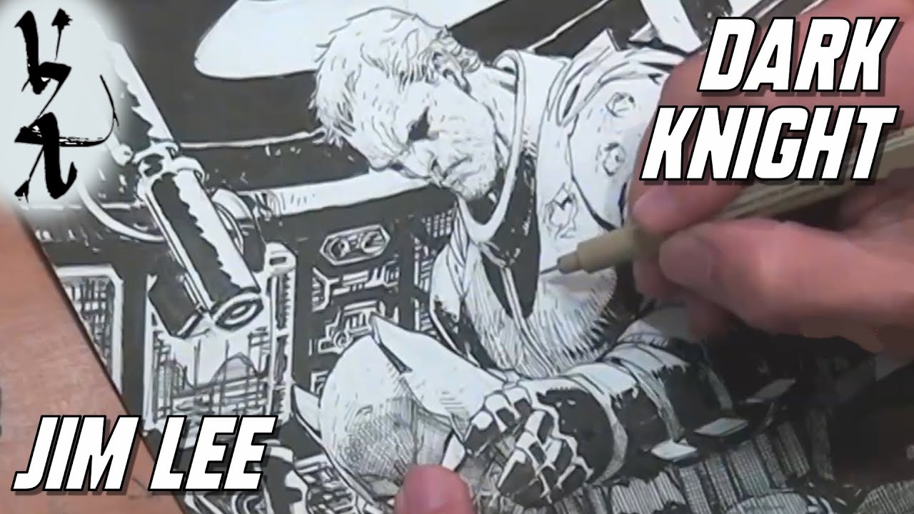 Jim Lee drawing Batman Dark Knight