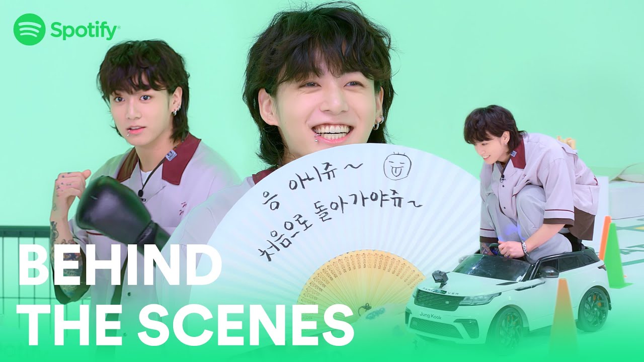 Jung Kook on set with Spotify | Behind the Scenes