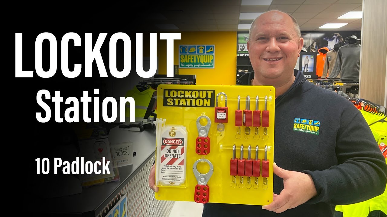 Brady 51187 Lockout Station, 10 SafetyPlus Padlock, SafetyQuip Australia