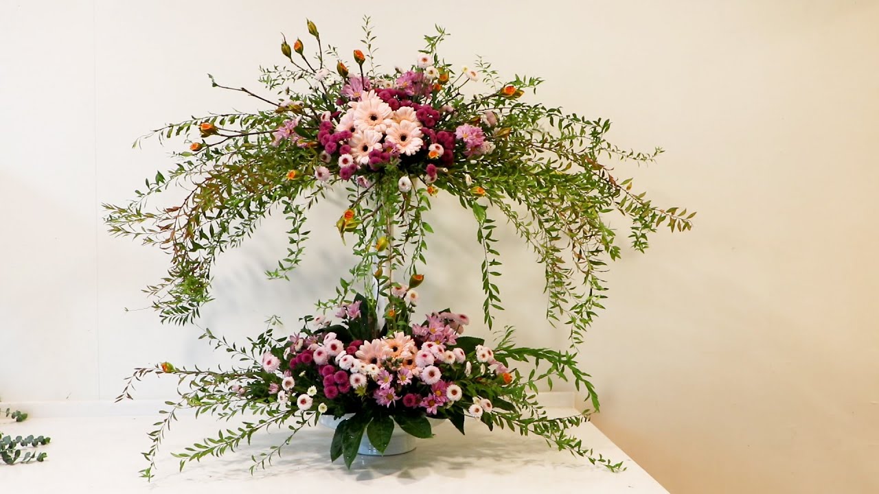 풍성한 가을 교회 꽃꽂이 /기다리는 신부처럼~