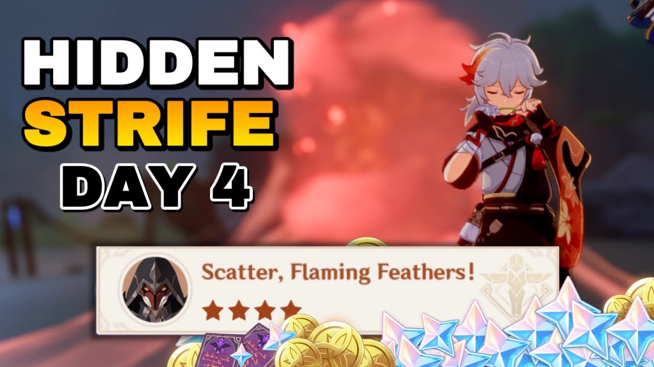 Hidden Strife Day 4 Scatter Flaming Feathers Gameplay | Desperate & Dire Straits | Genshin Impact