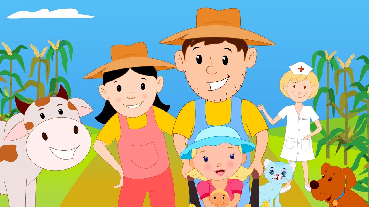 The Farmer in the Dell | Nursery Rhymes For Children | Cartoon Videos For Babies by Kids Tv