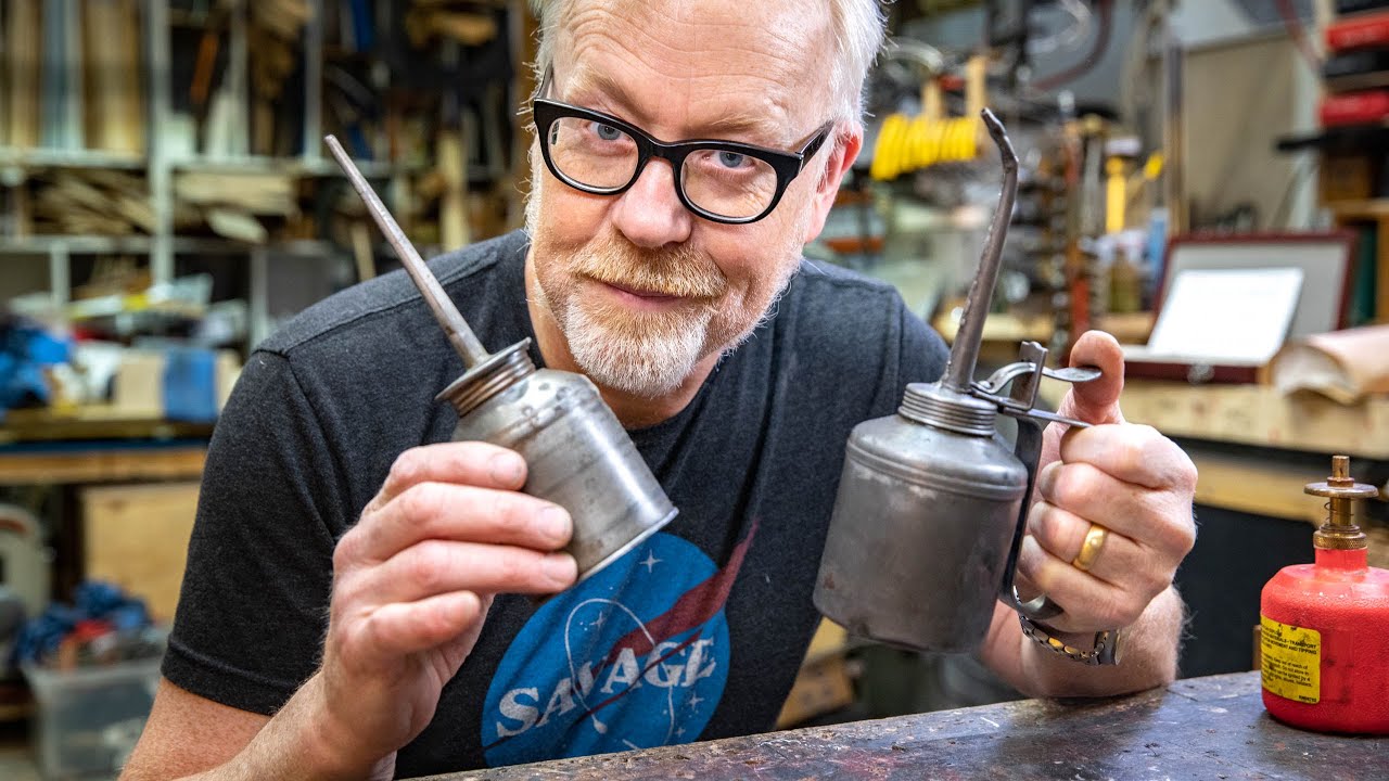 Adam Savage Restores Vintage Oil Cans!