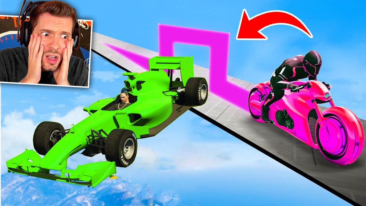 GTA V Online: MOTO TRON vs F1 - MAIS DE 300km/h ÉPICO!