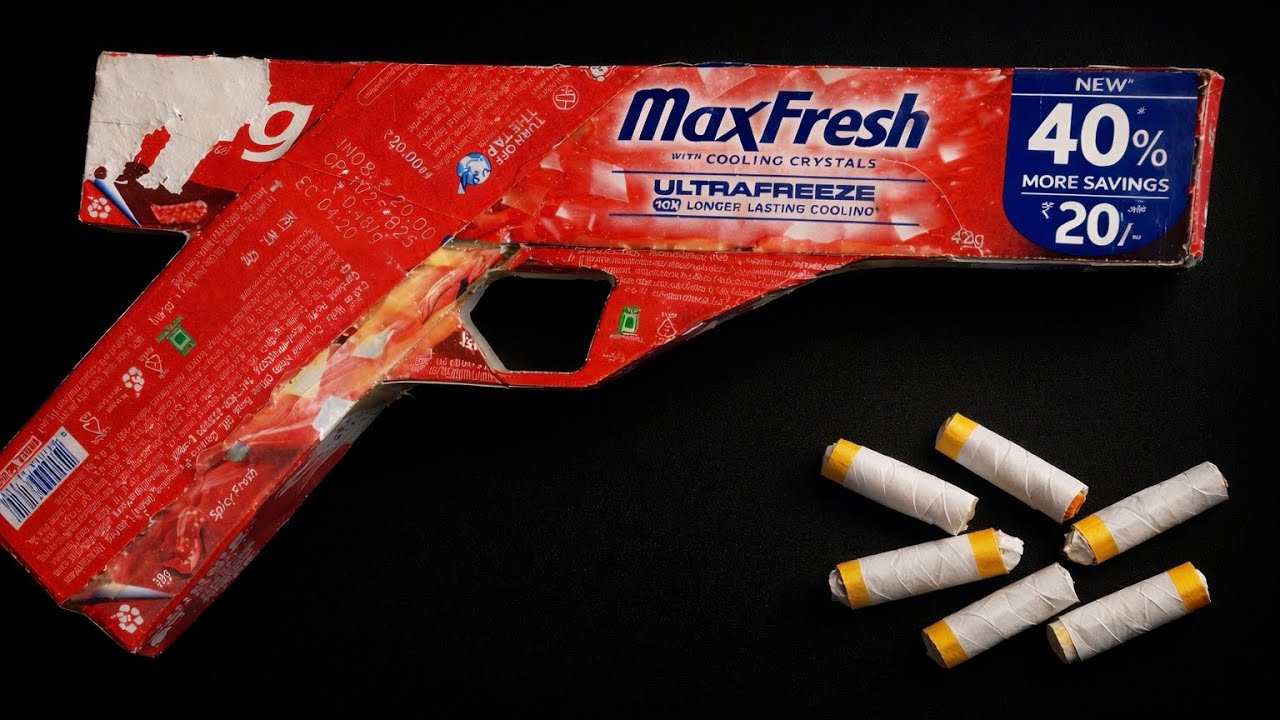 HOW TO MAKE EASY CARDBOARD PAPER GUN | Simple DIY Toy Craft