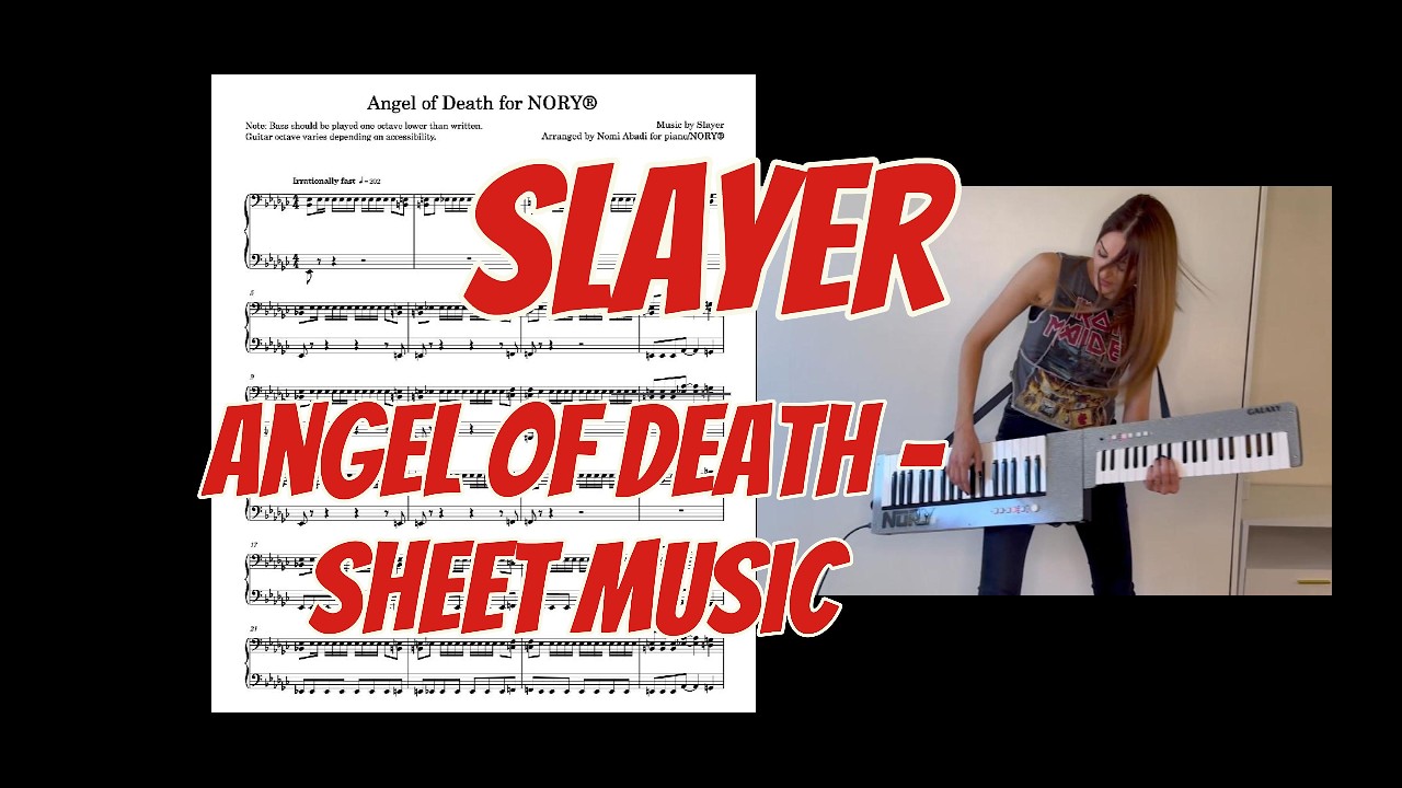 Slayer - Angel Of Death - Sheet Music Transcription (keyboard/double keytar)