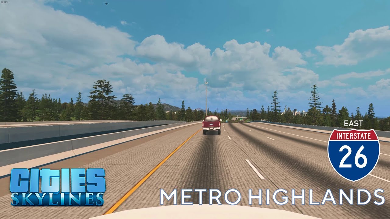 Cities: Skylines - First Person Drive - Drive to Downtown