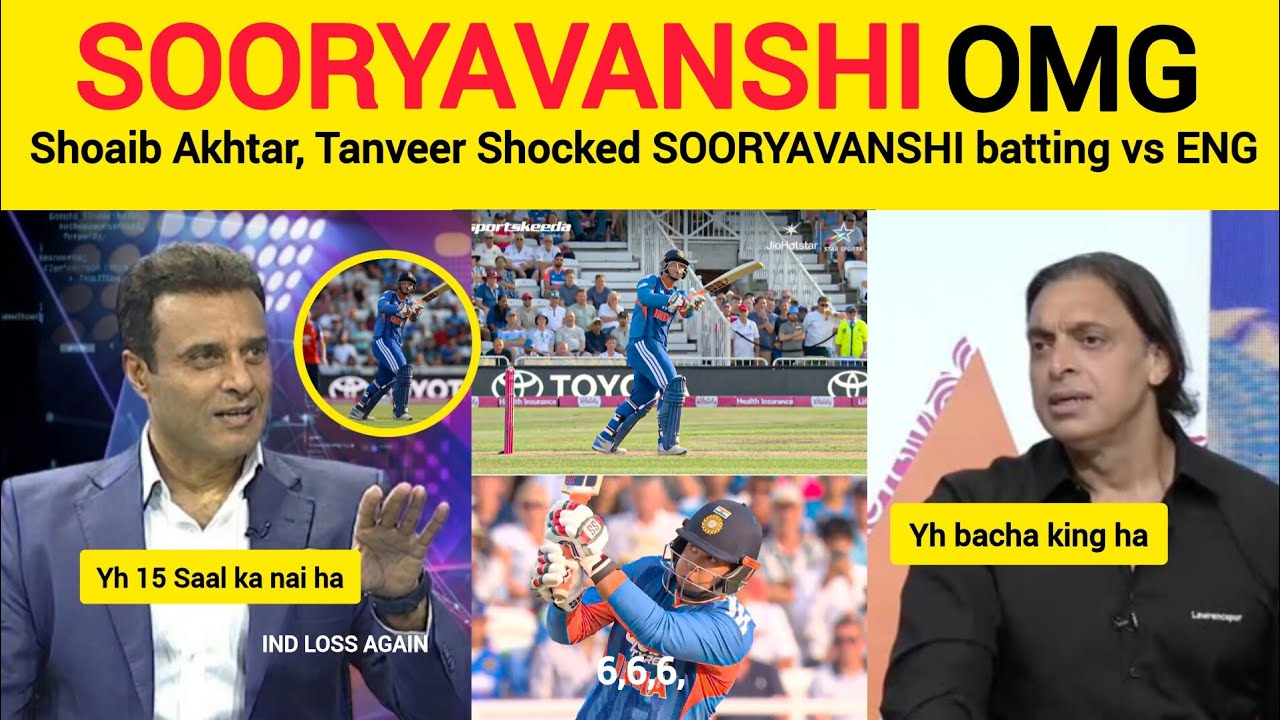 Tanveer Ahmed Shocked On VAIBHAV SOORYAVANSHI Batting Today vs ENG 😱  Pak Media Crying