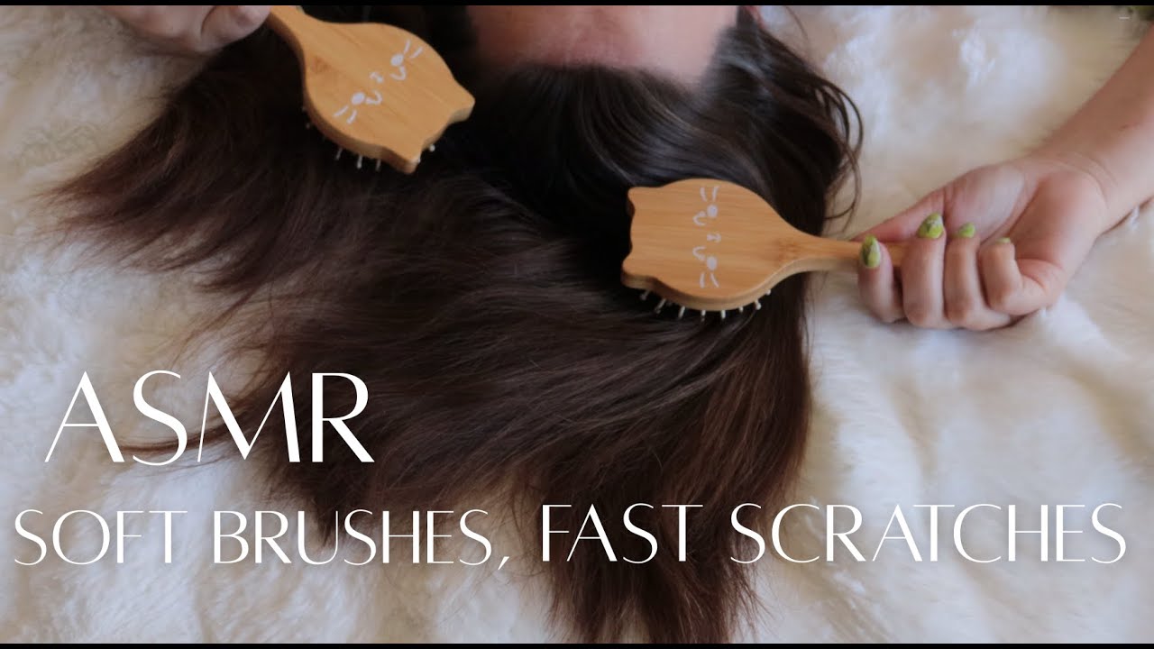 No Talking ASMR ✨ Soft Hair Brushing & Fast Scalp Scratches on a Real Person