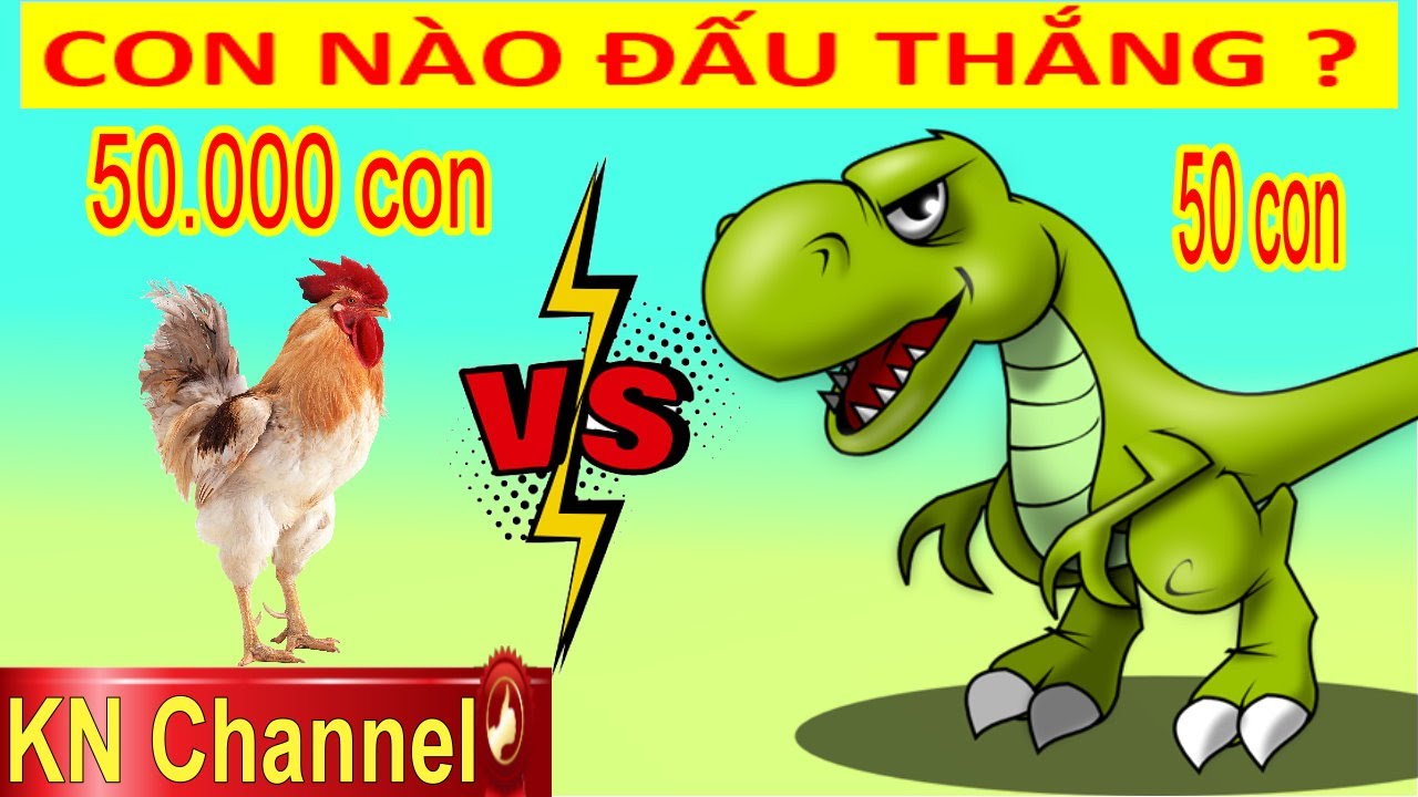 CHỈ NGƯỜI THÔNG MINH IQ CAO MỚI ĐOÁN ĐƯỢC KẾT QUẢ | GIẢ LẬP TRẬN CHIẾN KHỦNG LONG VÀ GÀ