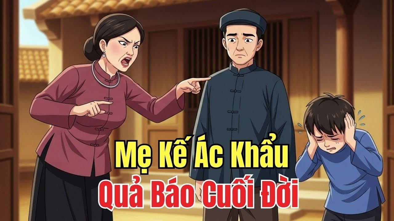 Nhân Quả Báo Ứng: Mẹ Ghẻ Độc Mồm Rủa Con Chồng Câm Điếc, Quả Báo Bị Trời Khâu Miệng