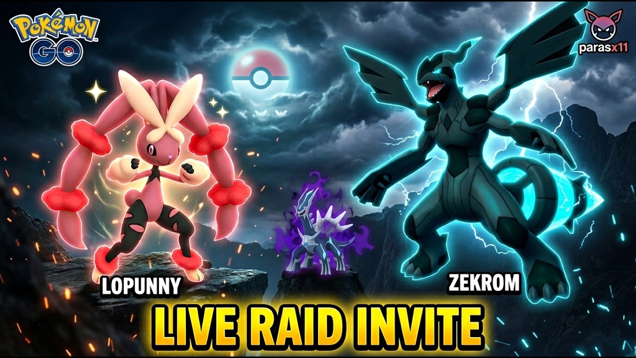 🚨​ LIVE: SHINY Zekrom, Mega Lopunny & Shadow Dialga Raids! 💥 | Pok&eacute;mon GO | Parasx11 #live #raid