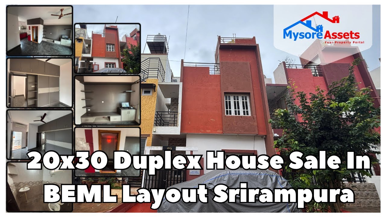 🏡 Duplex House for Sale in BEML Layout Mysore | 20x30 Site | Opp Lingabudhi Lake | ₹95 Lakh