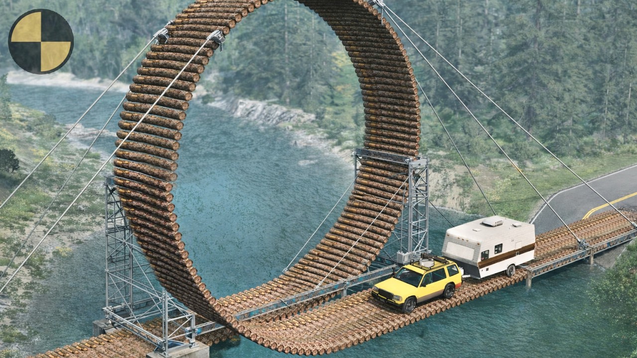 Cars vs Impossible Loop Bridge 😱 BeamNG.Drive