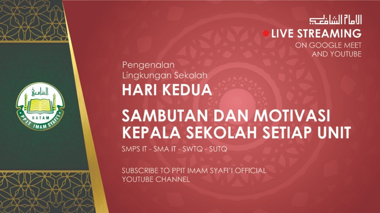 Pengenalan Lingkungan Sekolah (PLS) Hari Kedua | Kepala Sekolah setiap unit