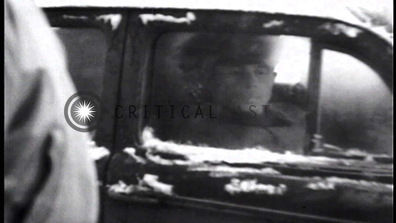 German General Field Marshal Rundstedt speaks to Major General Milburn in Weilhei...HD Stock Footage