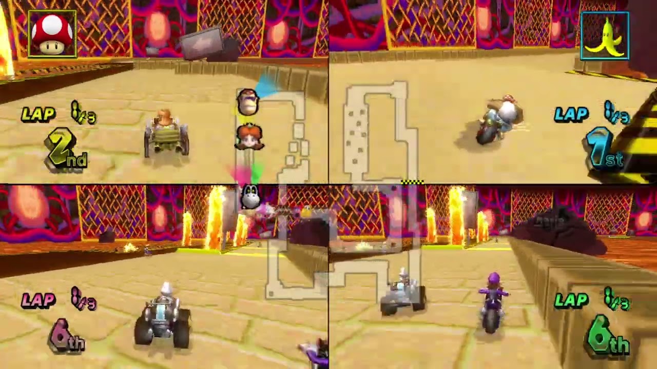 Mario Kart Wii Custom Tracks (Wiimms) ✦ 4 Players #745 (3 Tracks) 150cc