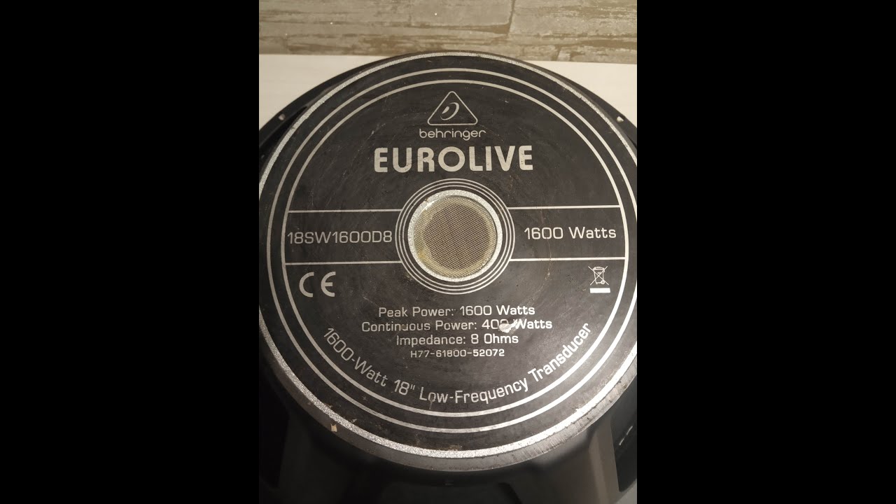 Динамик 18SW1600D8 от сабвуфера Behringer Eurolive B1800X PRO
