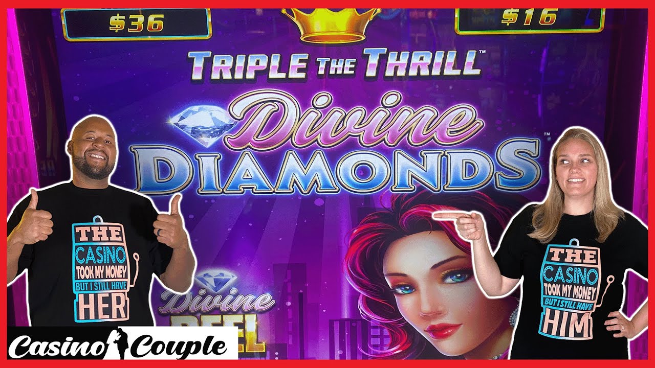 👩🏼‍🤝‍👨🏾🚨NEW SLOT ALERT🚨TRIPLE THE THRILL DIVINE DIAMONDS!!!💎❤️💎Casino Couple 🎰👩🏼‍🤝‍👨🏾