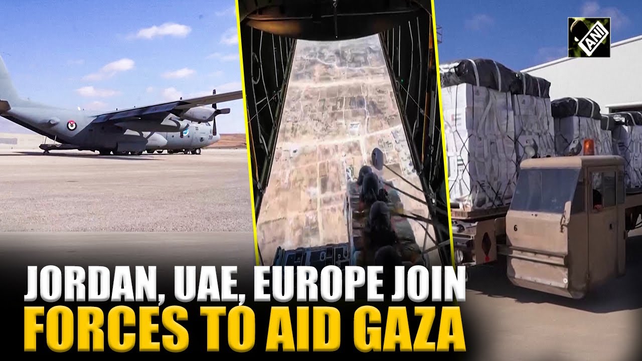 WATCH: Jordan, UAE, European nations deliver humanitarian aid to Gaza through coordinated airdrop