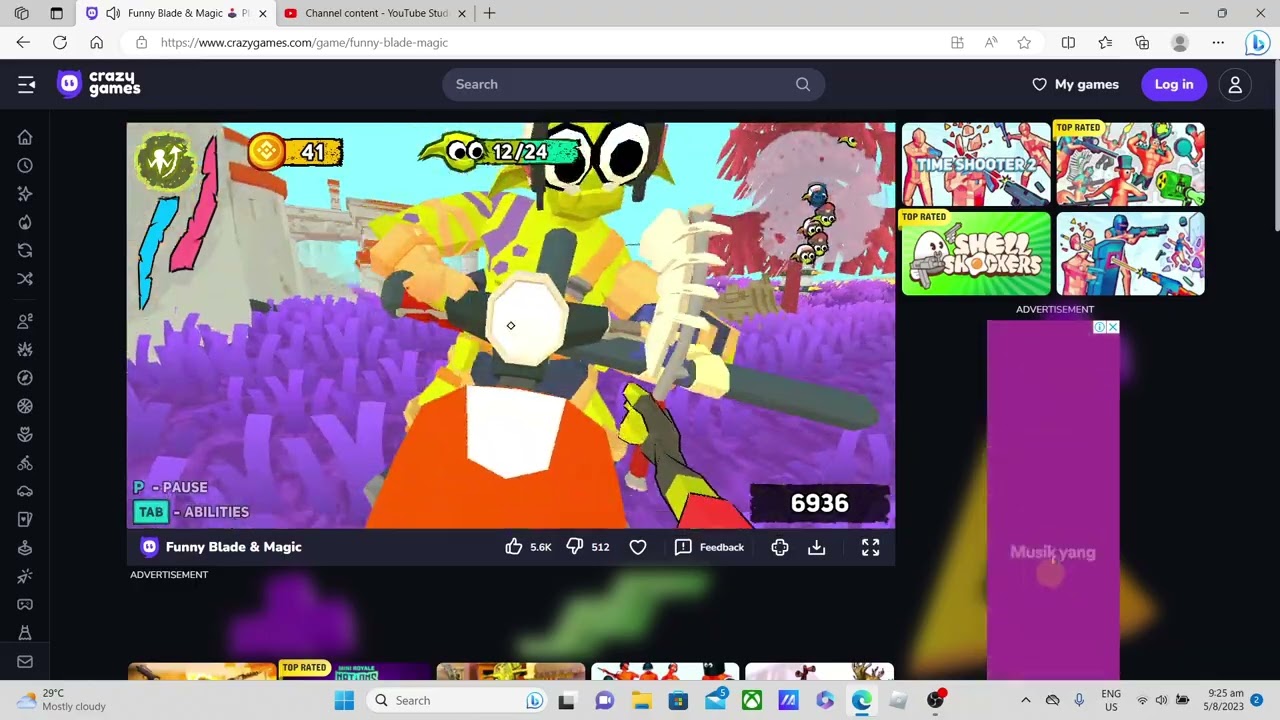 funny blade and magic level 99