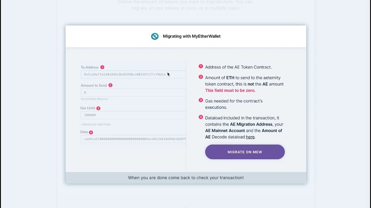 AirGap Vault and MyEtherWallet + Ledger AE Token Migration Guide