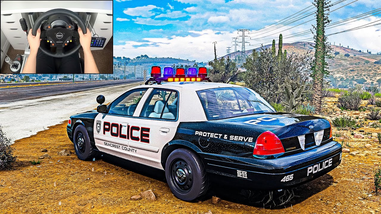 Police Chase - Forza Horizon 5 (Steering Wheel + Shifter) Gameplay