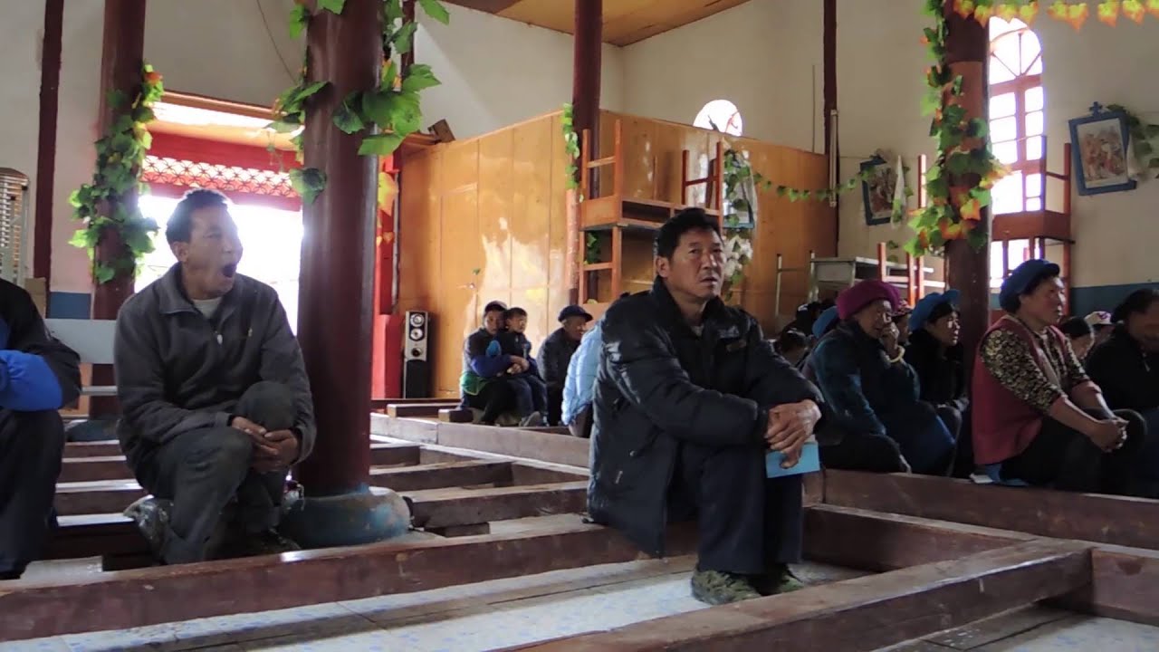 Easter at the village church in Niuren, Yunnan Province, China