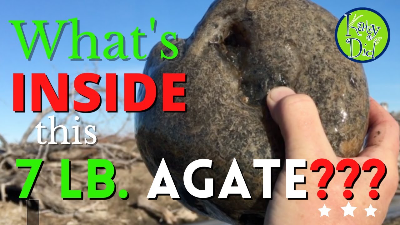What's INSIDE this 7 LB AGATE? Slabbing a giant Montana moss agate to see what treasures hide inside