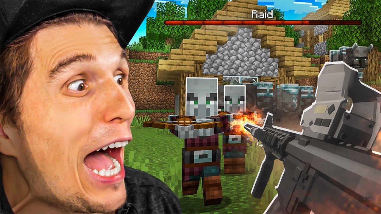 Minecraft, aber mit M&Auml;CHTIGEN SCHUSSWAFFEN